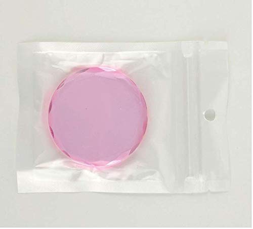 Cristal Rosado Redondo para Pegamento de Extensiones de Pestañas